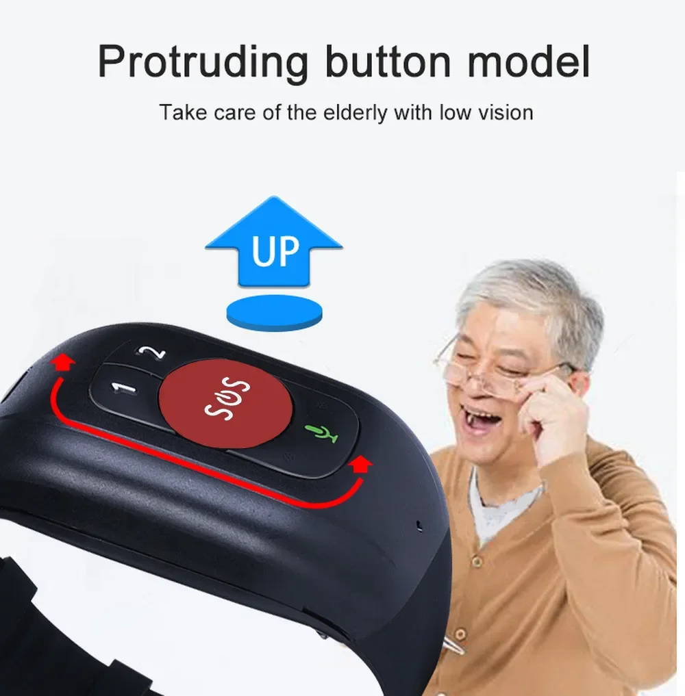 Elderly 4G LTE SOS Watch GPS T - огляд і ціна Fall Detection Watch