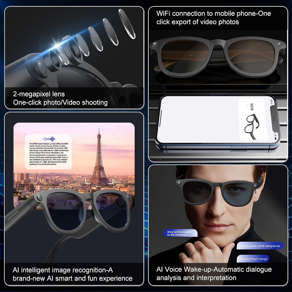 Smart Glasses with HD Camera,  - огляд і ціна Smart Glasses Lens