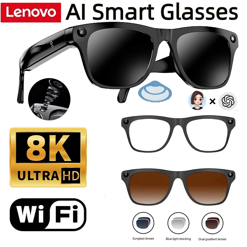 Lenovo 32G Memory 800W 4K Came - огляд і ціна Smart Glasses Lens