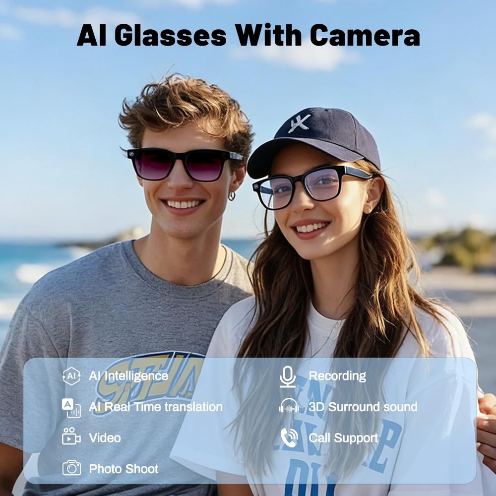 AI Translation, Bluetooth Call - огляд і ціна Smart Glasses Lens