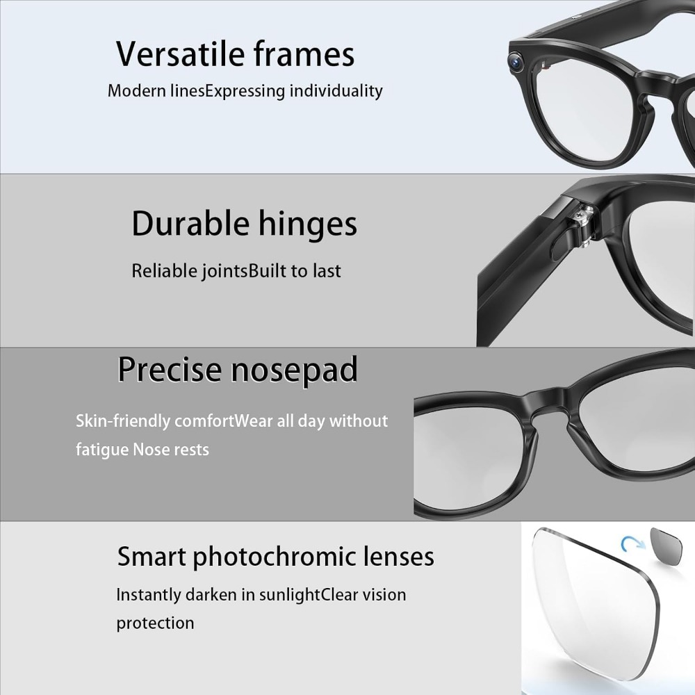 Smart Glasses: 4K Camera, Blue - огляд і ціна Smart Glasses Lens
