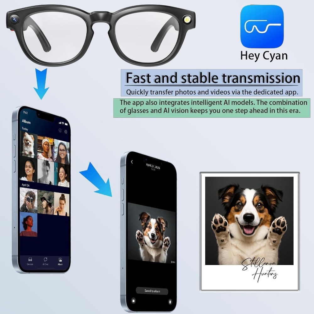 Smart Glasses: 4K Camera, Blue - огляд і ціна Smart Glasses Lens